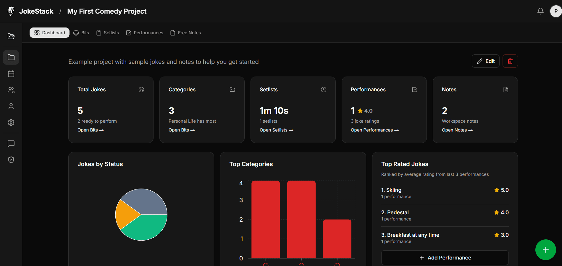 JokeStack joke management interface