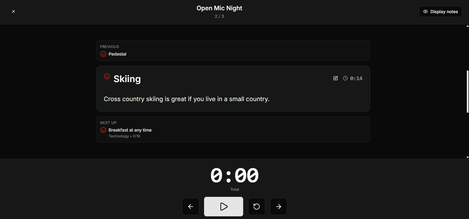 JokeStack live performance mode